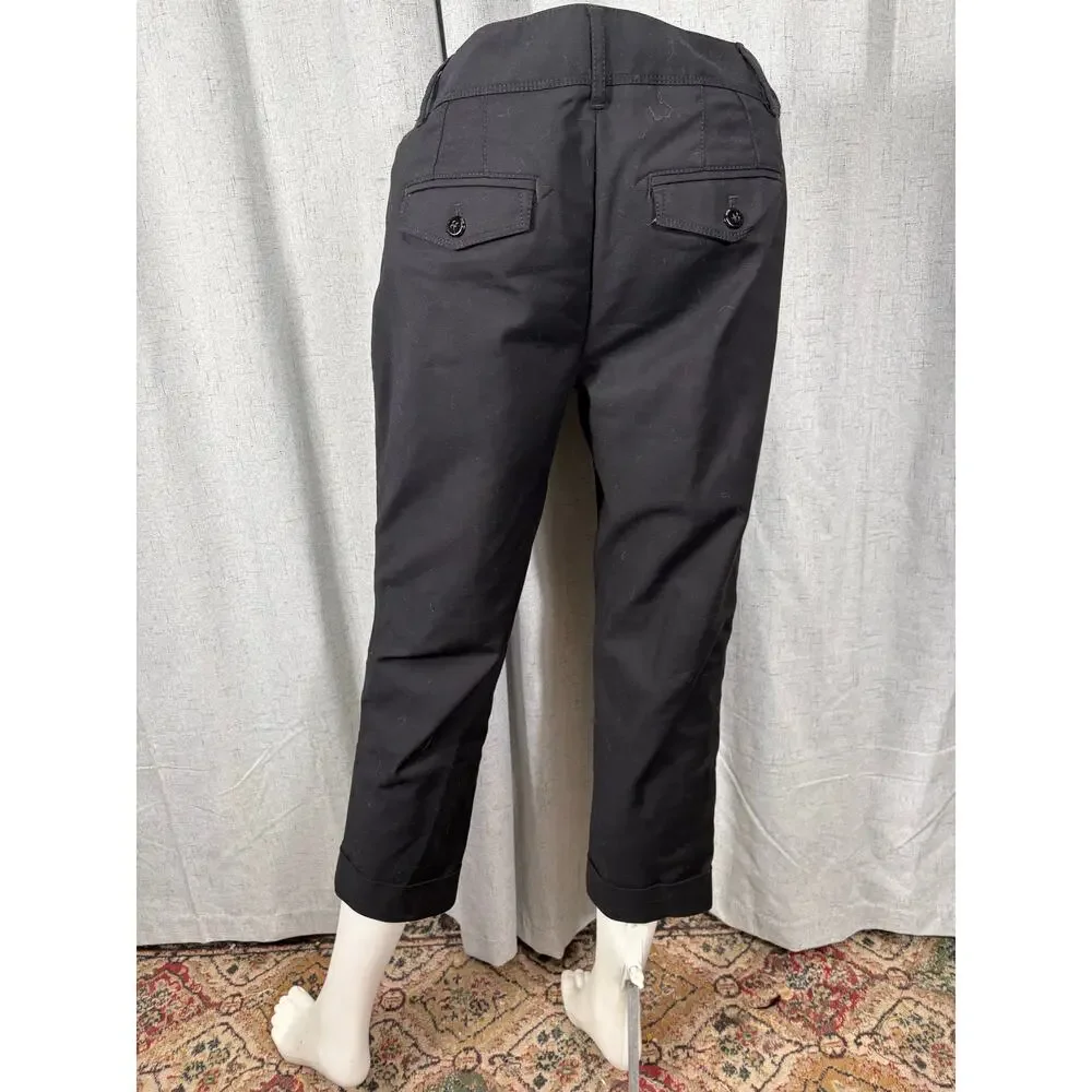 White House Black Market Perfect Form Slim Ankle Pants Trousers Size 6 Black